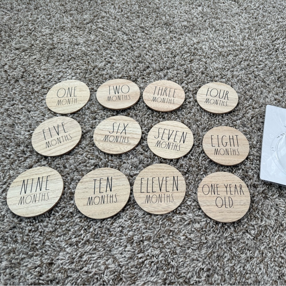 Rae Dunn Natural Wooden Milestone Discs